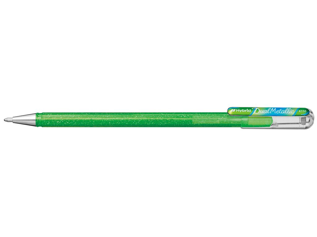 Pero gelové Pentel Hybrid Dual Metallic K110 - zelená/modrá 1mm