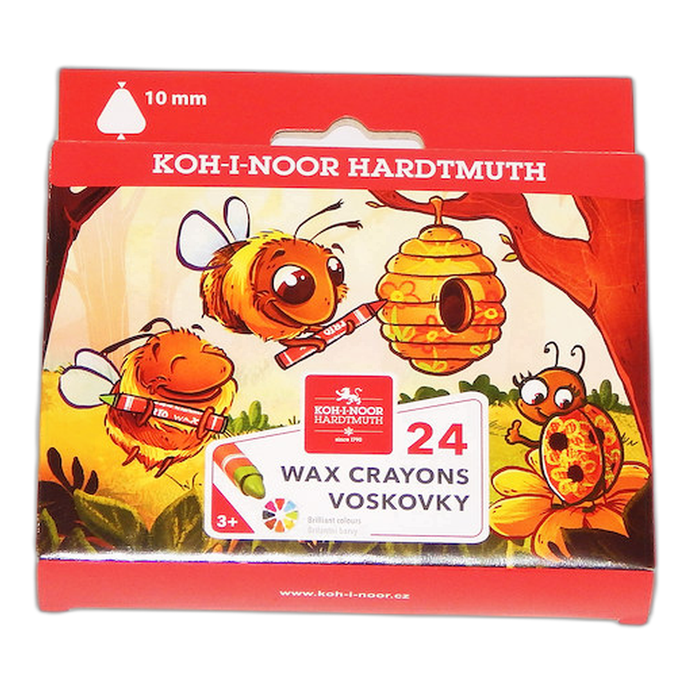 Koh-i-Noor 8274 Triangular Wax Crayons Set of 24
