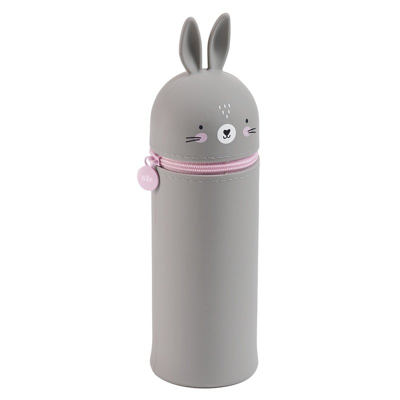 Penál se zipem Little Pets - Králík, šedý