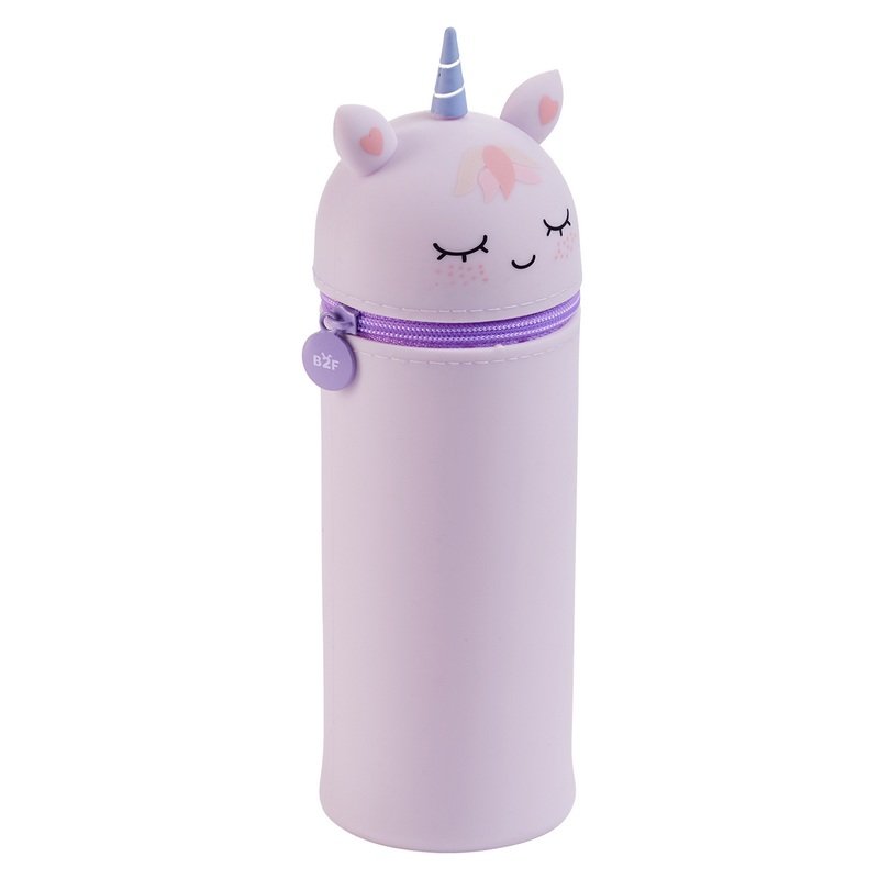 Penál se zipem Little Pets - Jednorožec, sv. fialový