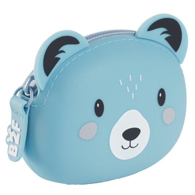Peněženka se zipem Puppies to go - Medvěd, modrá