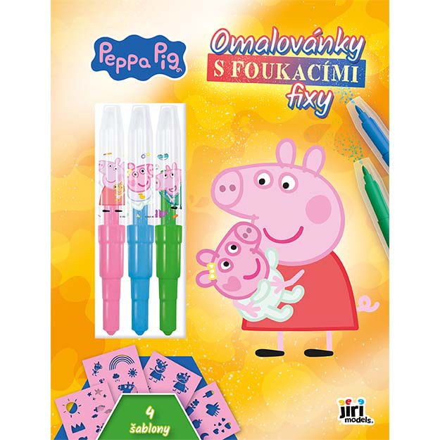 Peppa Pig colouring book with blow pens