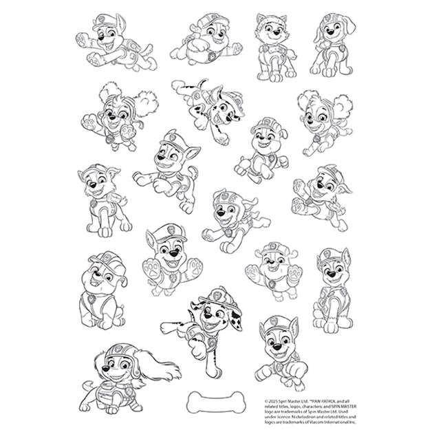 Paw Patrol colouring book with glow-in-the-dark tattoos