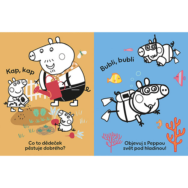 Peppa Pig colouring book with glow-in-the-dark tattoos