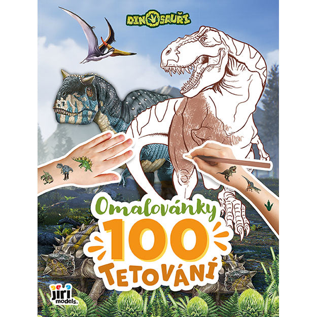 Dinosaur Colouring Book with 100 Tattoos