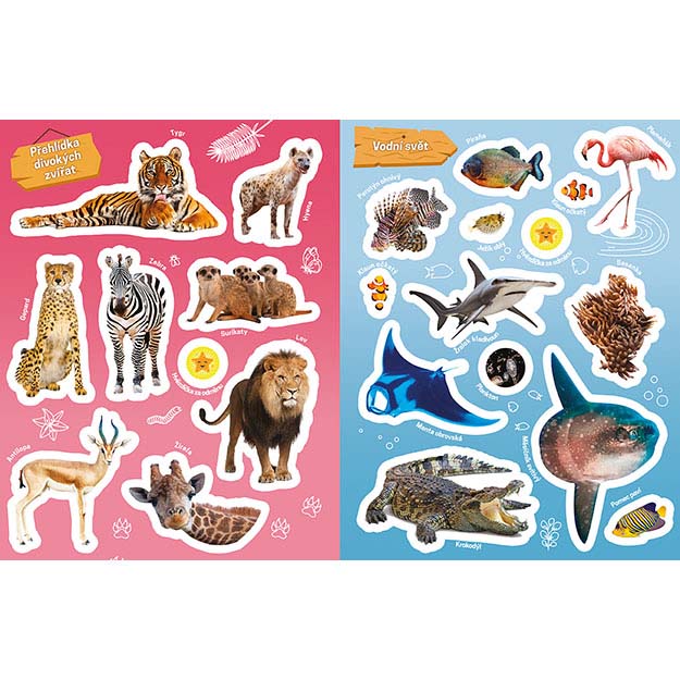Educational sticker book Wild Animals