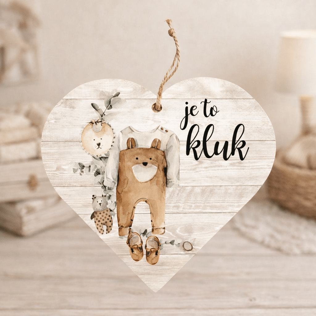 Decorative Wooden Heart 12 cm – It's a Boy
