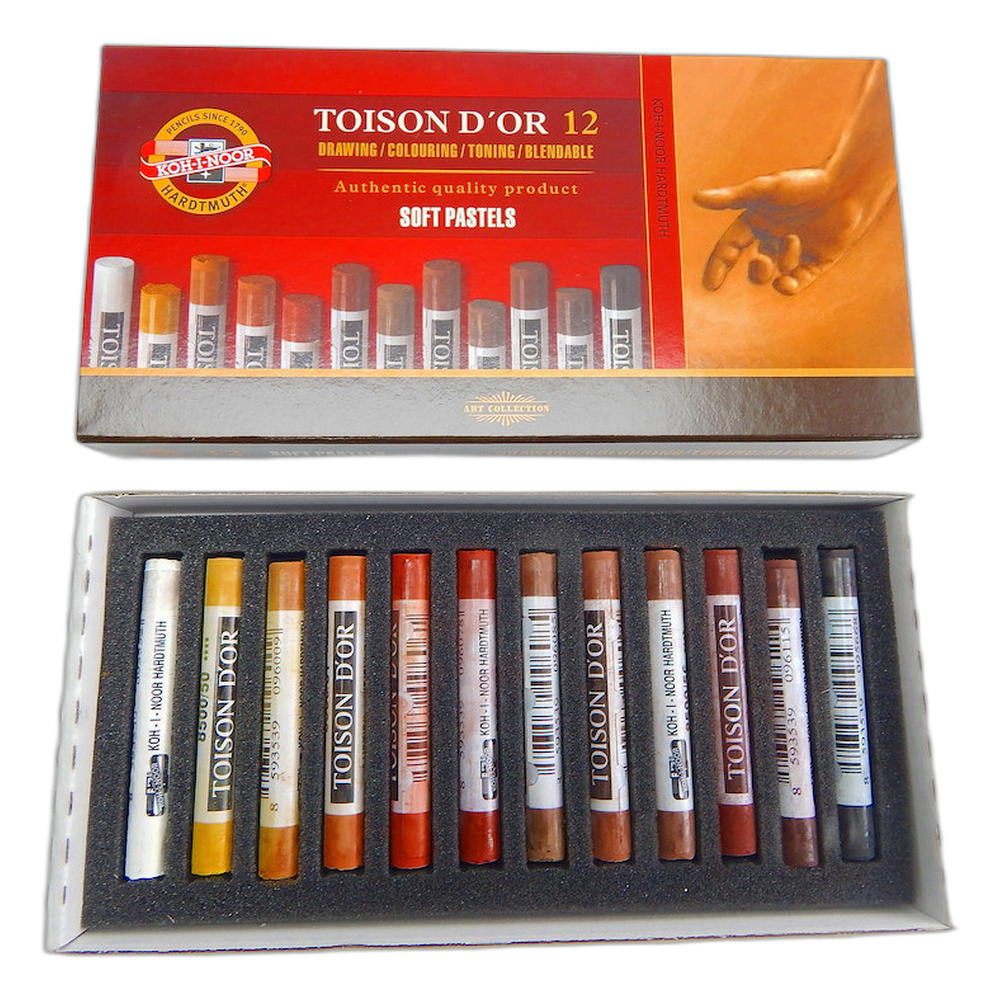 Koh-i-Noor Toison d'Or 8522 Soft Pastels 12 Brown Shades