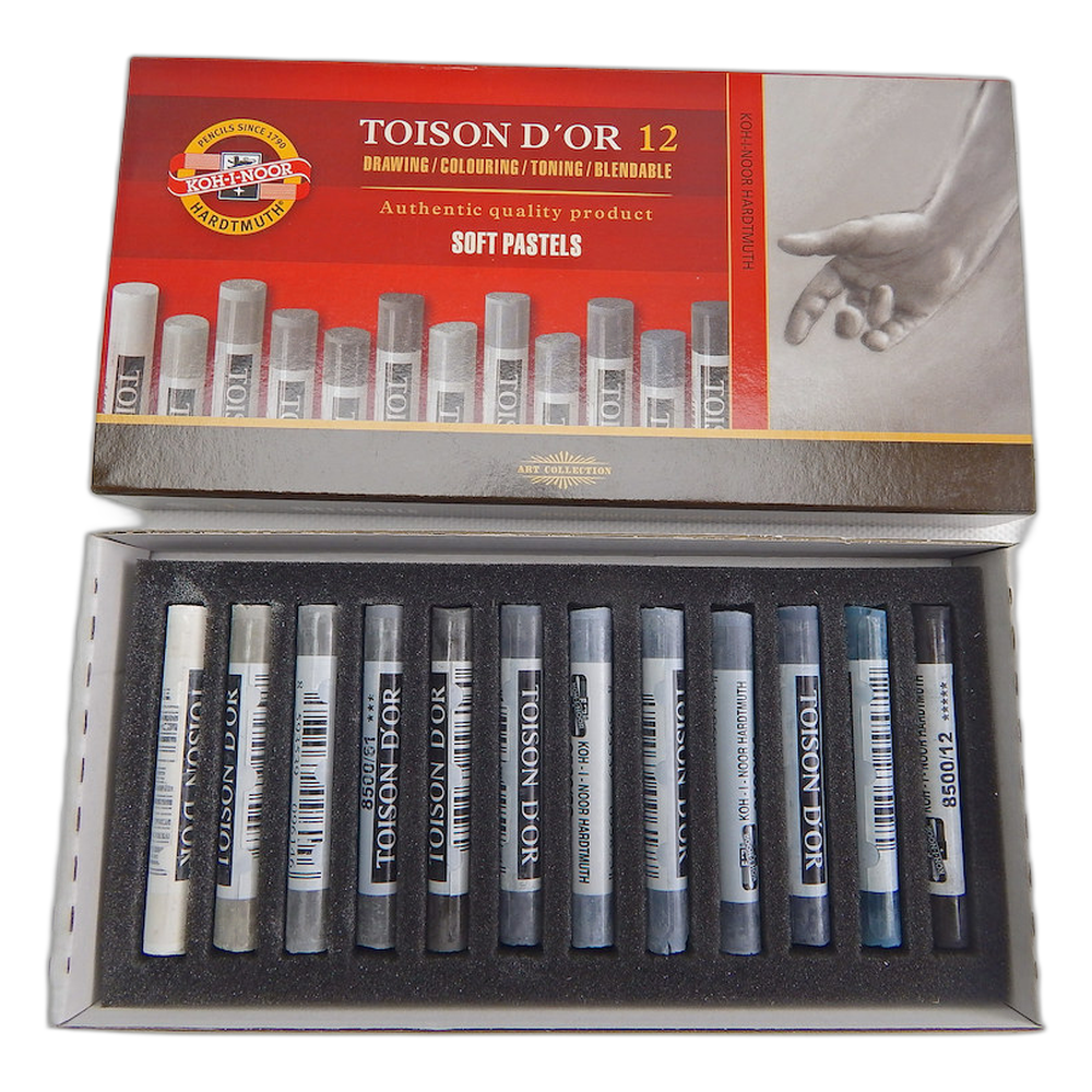 Koh-i-Noor Toison d'Or 8522 Soft Pastels 12 Grey Shades