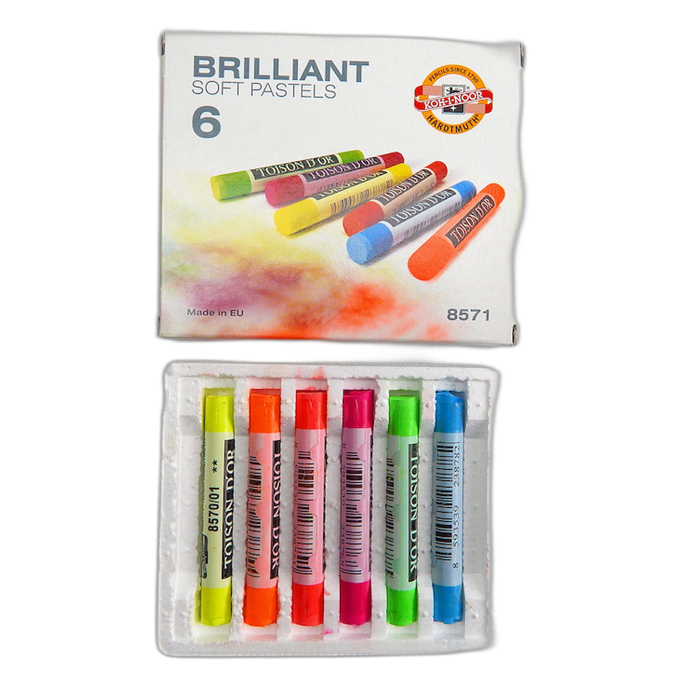 Koh-i-Noor 8571 Brilliant Soft Pastels Set of 6