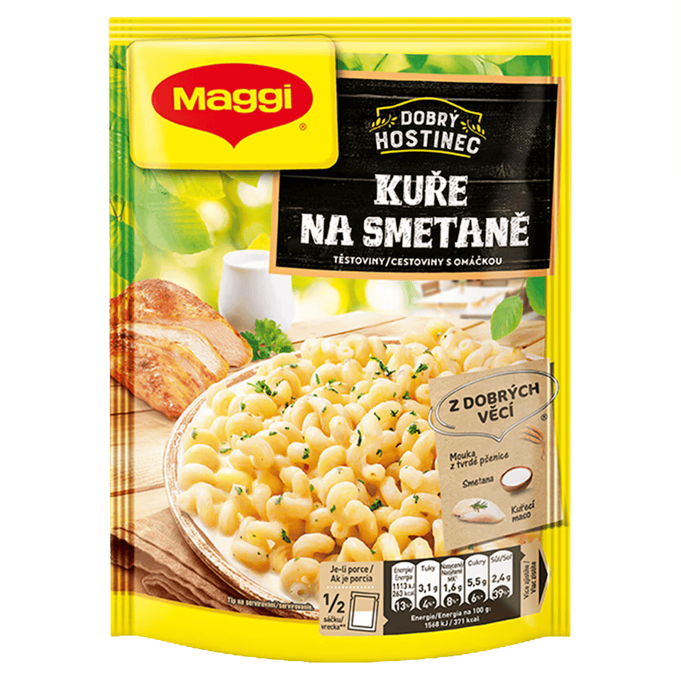 MAGGI Dobry Hostinec Chicken in Cream Sauce with Pasta / Dobry Hostinec Kure na smetane s testovinami