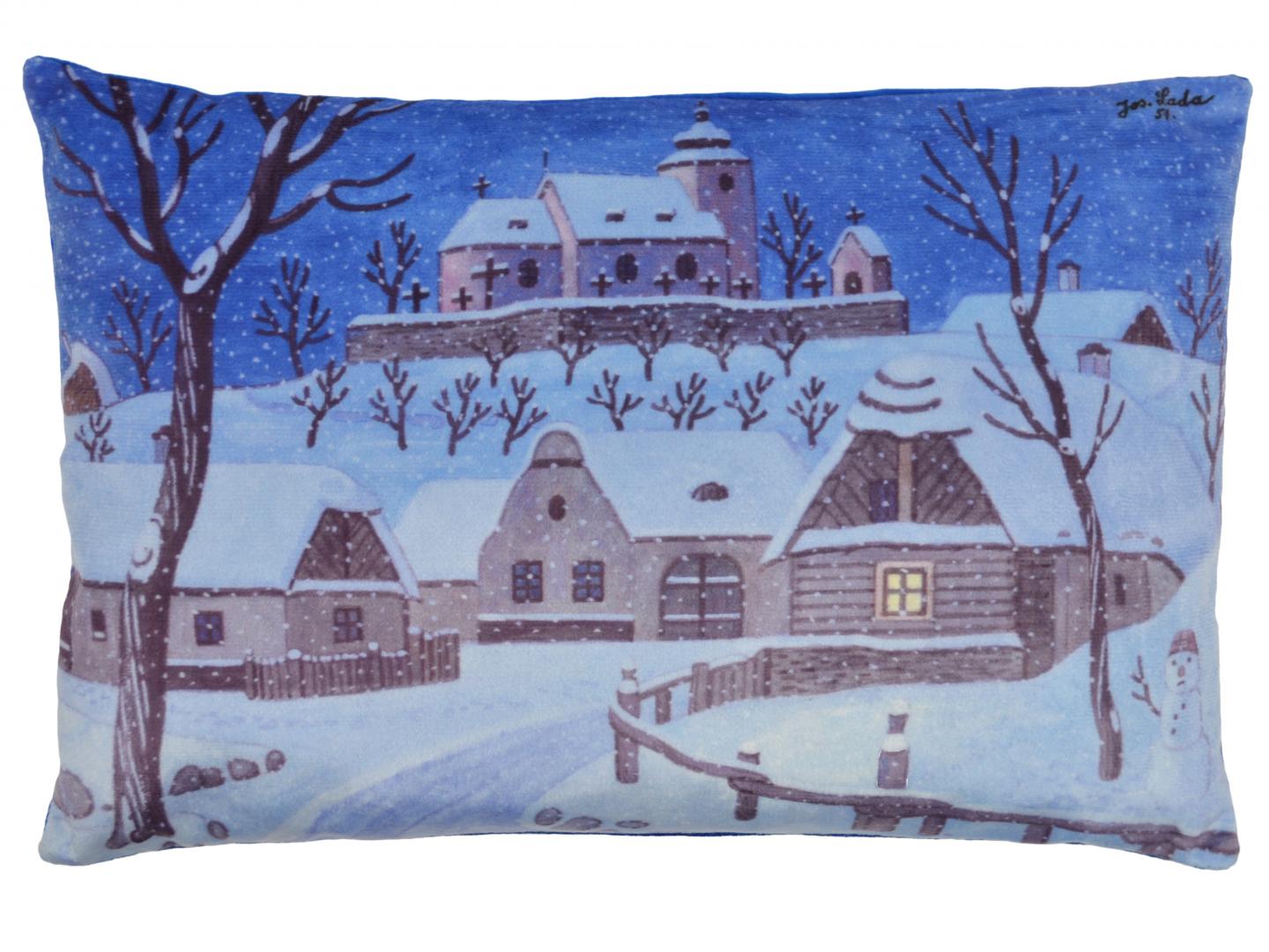 Josef Lada Silent Night Pillow 45x30cm / Josef Lada Ticha noc polstarek