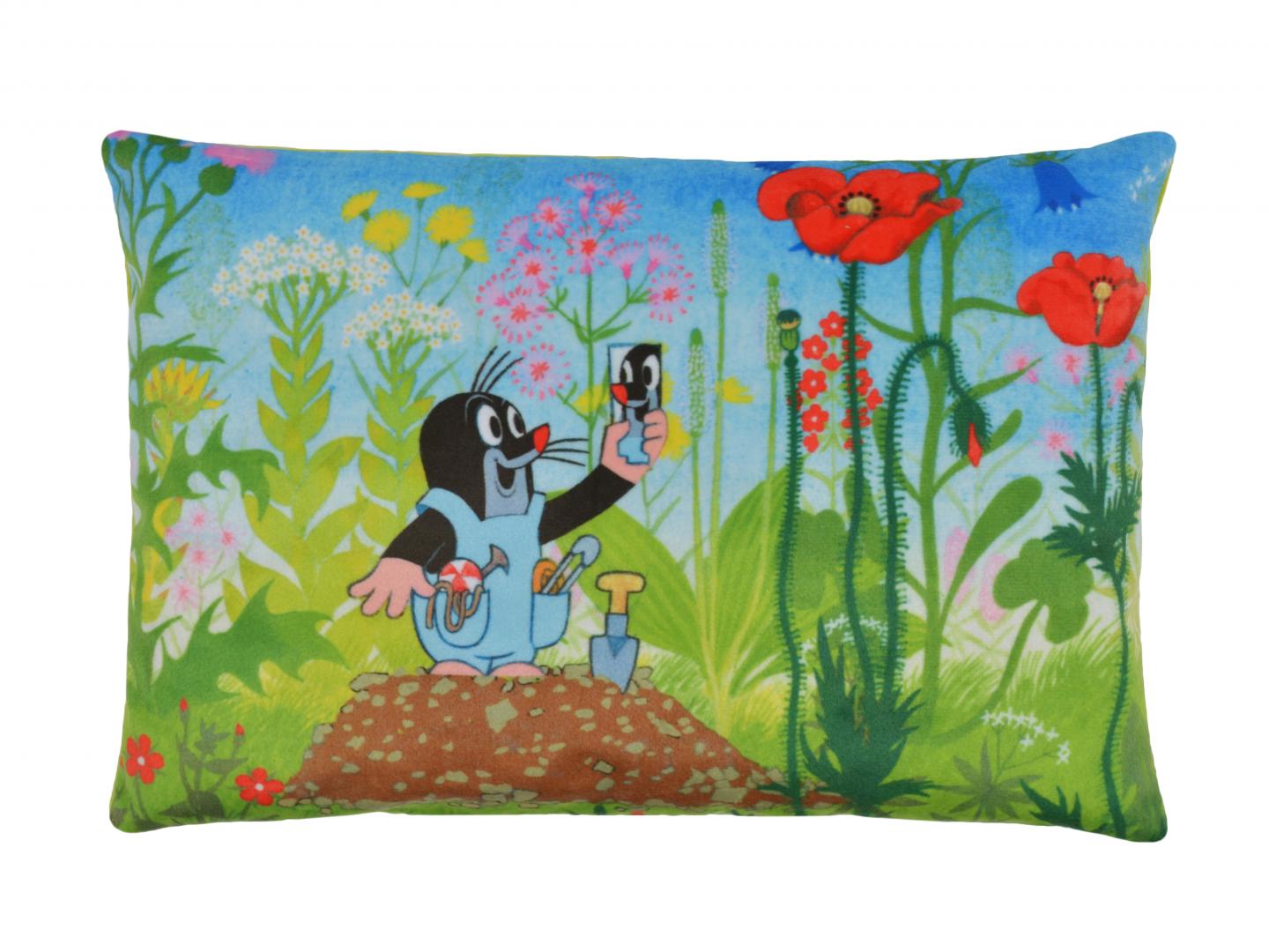 Little Mole Pillow 32 x 21 cm Trousers / Krtecek polstarek Krtek a kalhotky