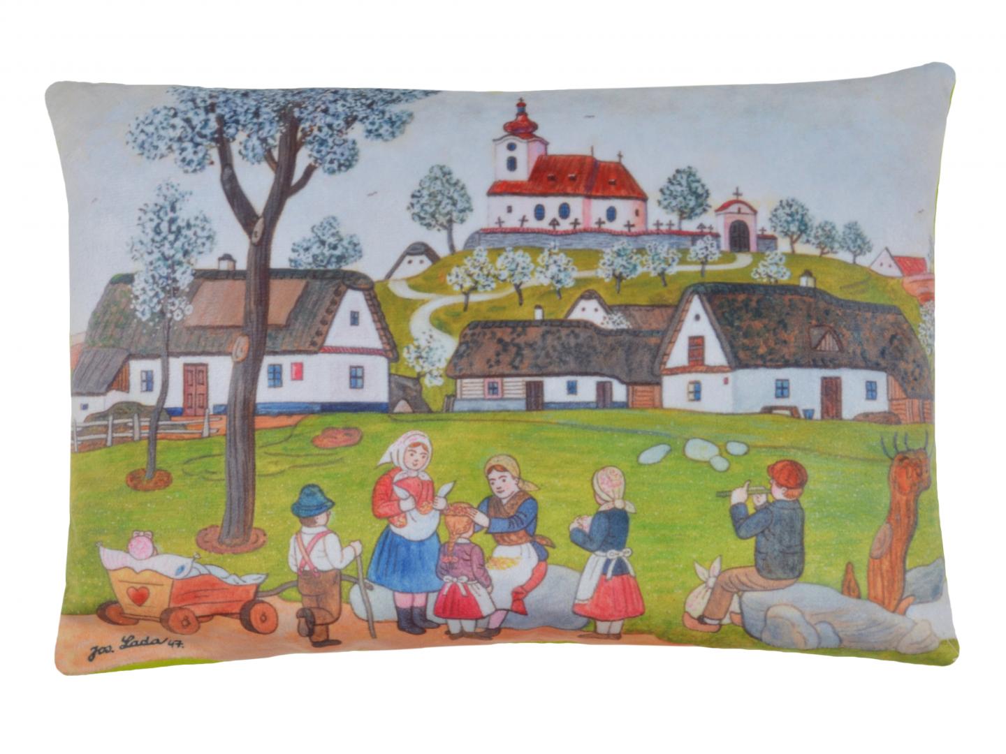 Josef Lada Spring Pillow 45x30cm / Josef Lada Jaro polstarek