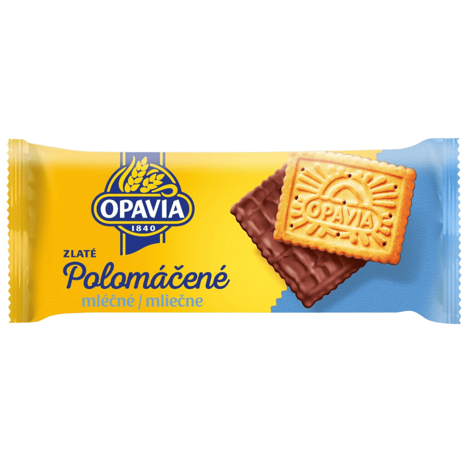 Opavia Zlate Polomacene Half-Dipped Cocoa / Zlate polomacene s kakaem