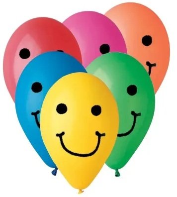 Balonky nafukovací 10" Karneval Smile 10 ks v sáčku
