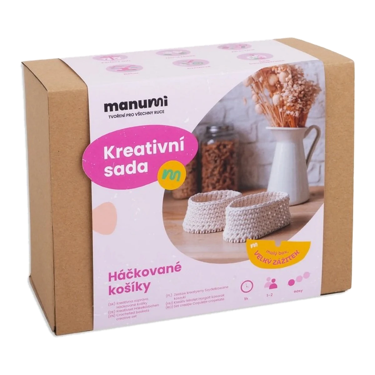 Manumi Crochet Basket Kit, 2 Baskets