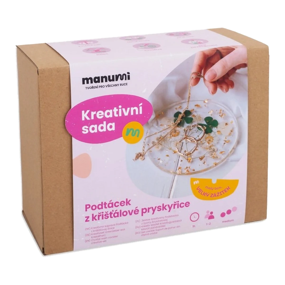 Manumi Crystal Resin Coaster Kit with Dried Flowers
