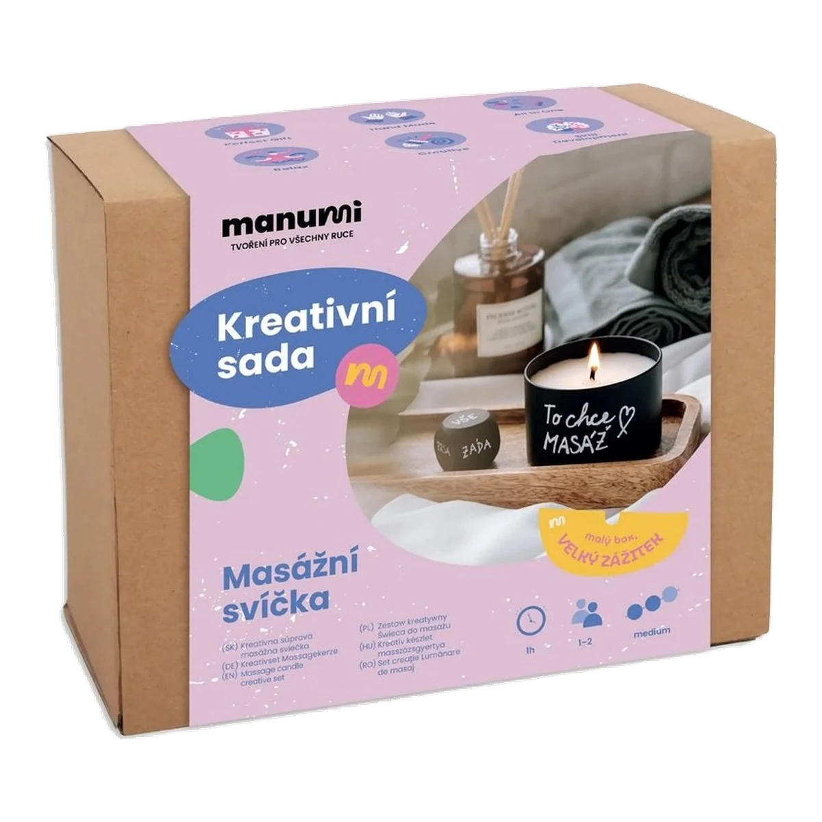 Manumi Massage Candle Making Kit with Dice