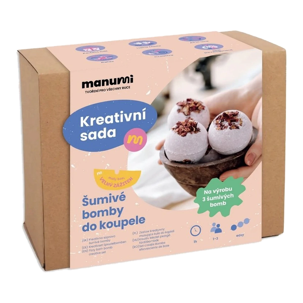 Manumi Bath Bomb Making Kit, 3 Bath Bombs