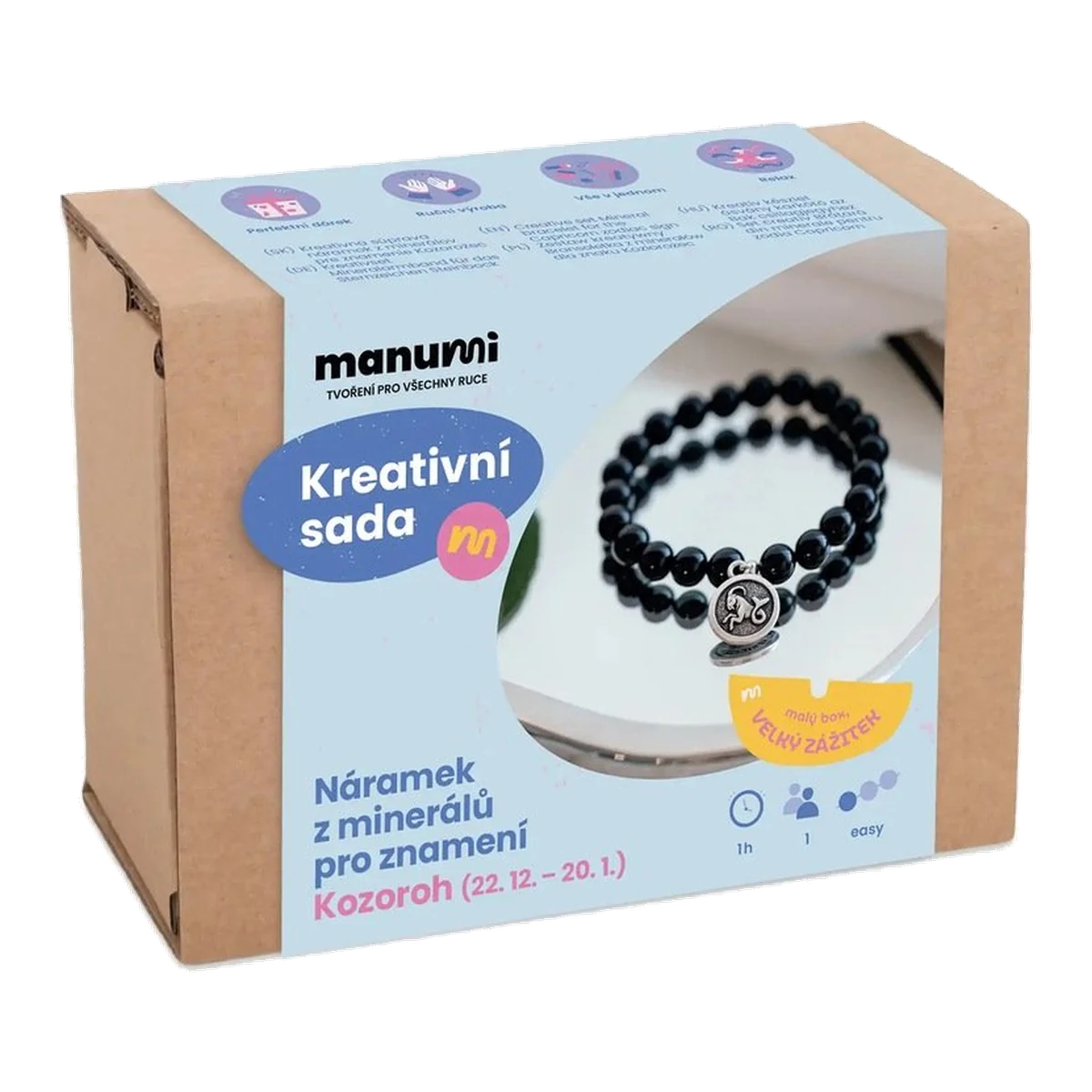 Manumi Gemstone Bracelet Kit, Zodiac Sign Capricorn