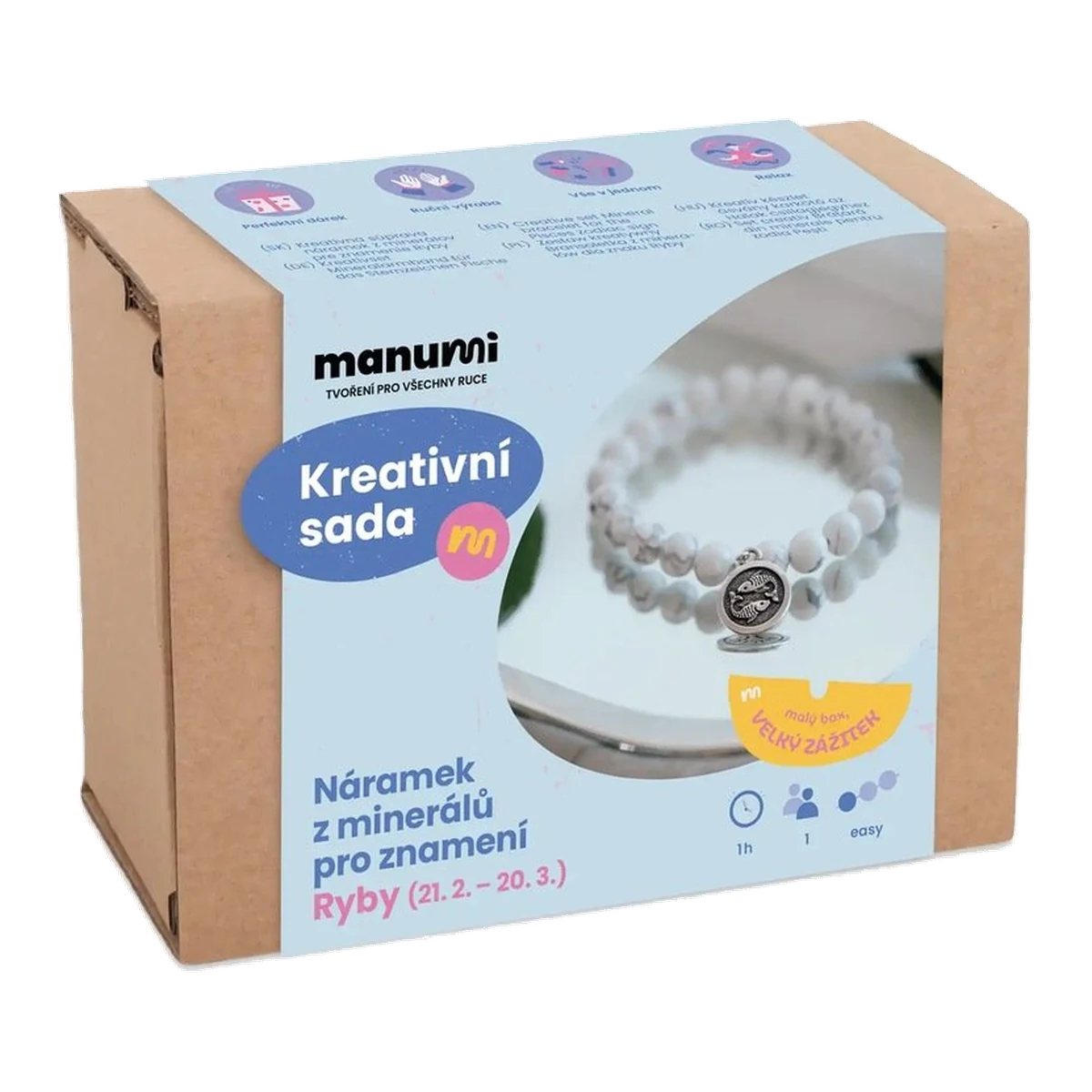 Manumi Gemstone Bracelet Kit, Zodiac Sign Pisces