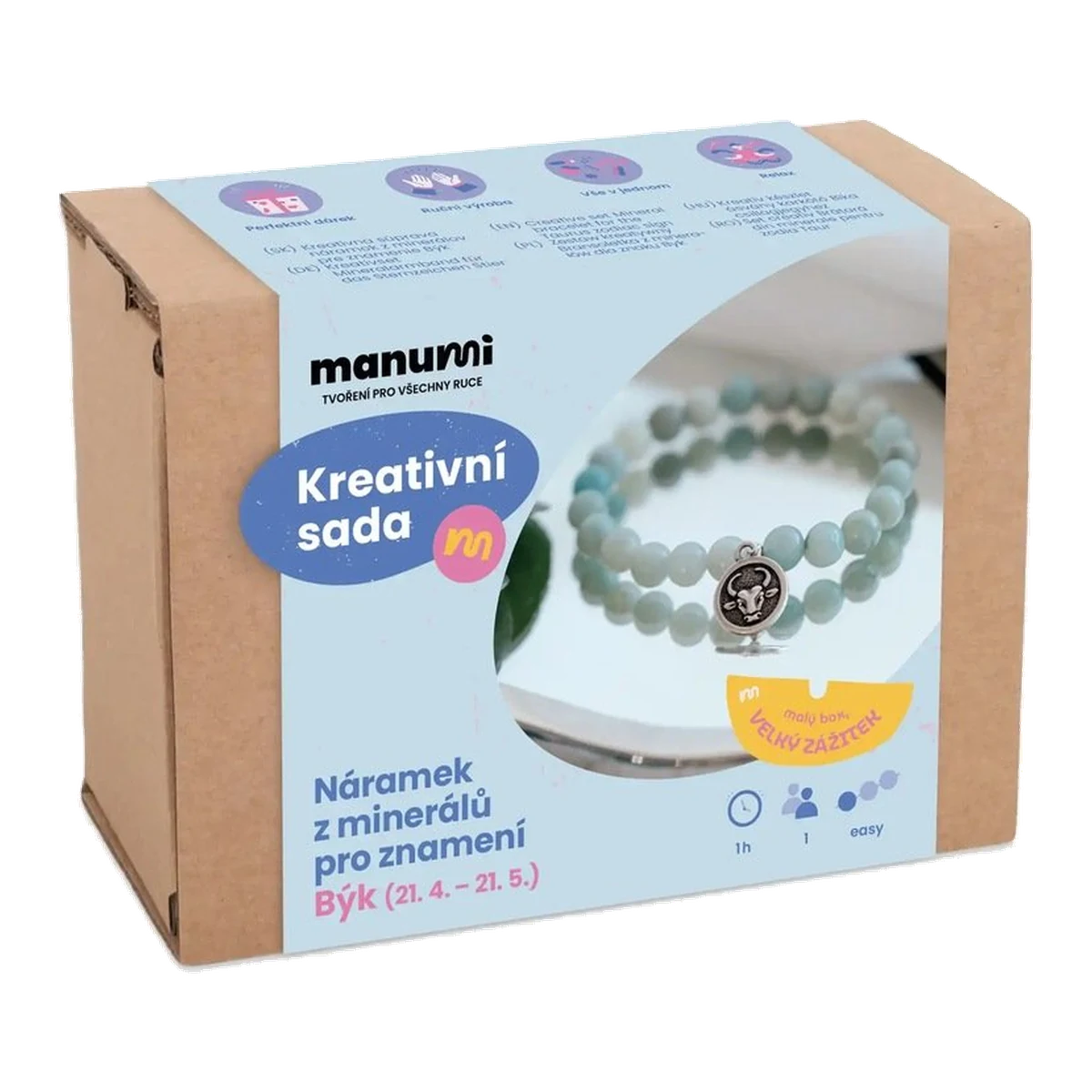 Manumi Gemstone Bracelet Kit, Zodiac Sign Taurus
