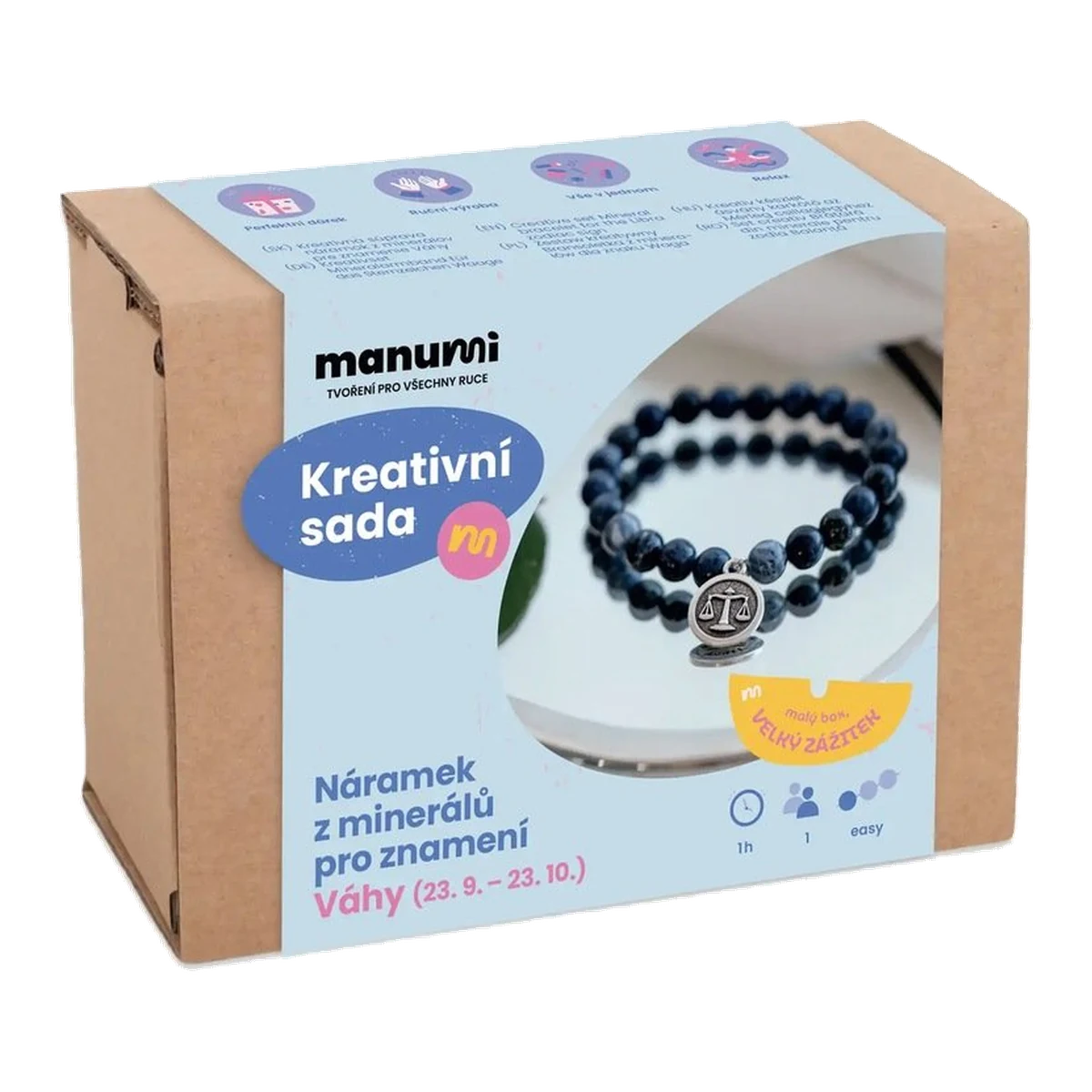 Manumi Gemstone Bracelet Kit, Zodiac Sign Libra