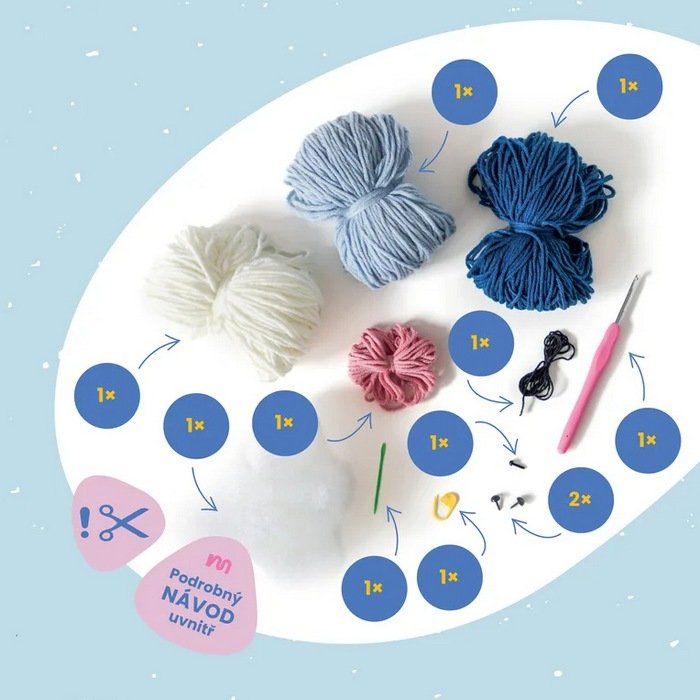 Manumi Amigurumi Crochet Kit, Mr Bear