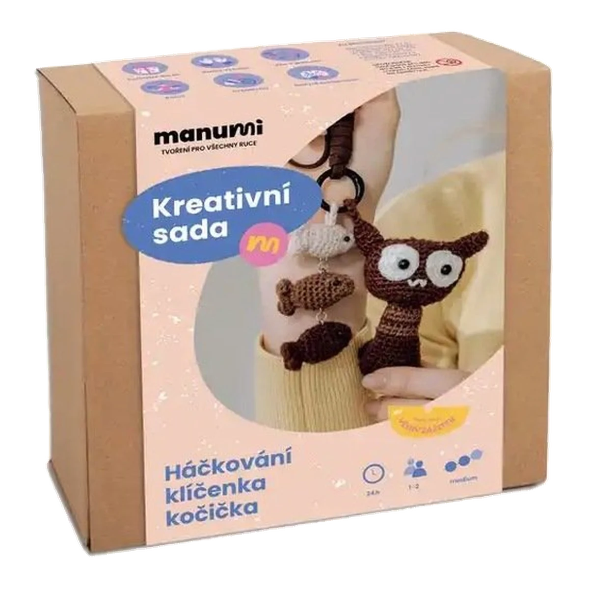 Manumi Amigurumi Crochet Kit, Kitty Keychain