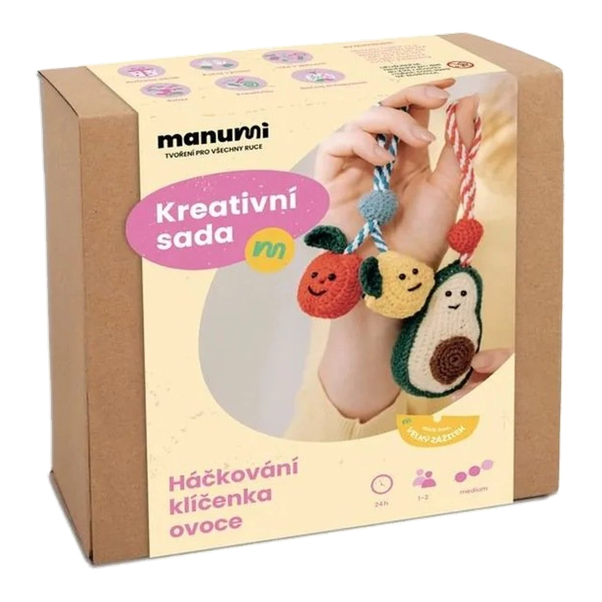 Manumi Amigurumi Crochet Kit, Fruit Keychains