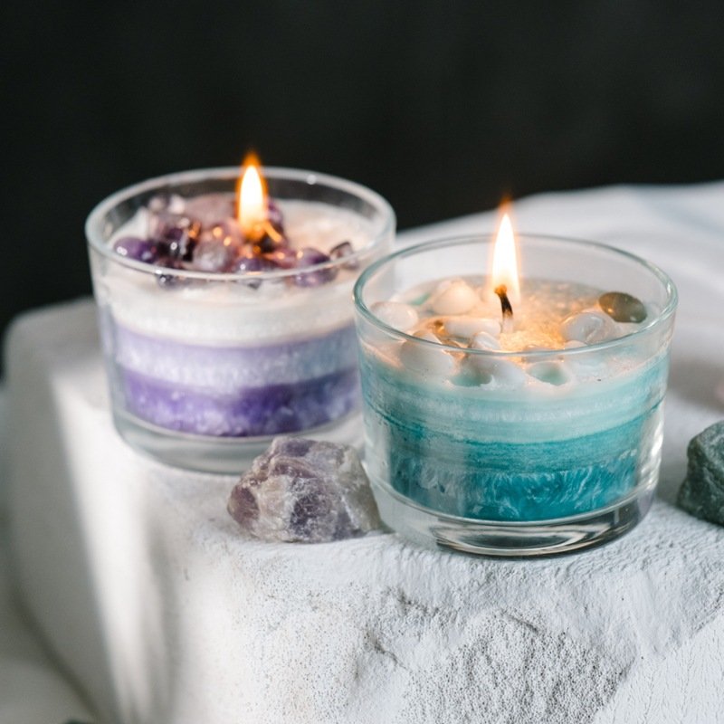 Manumi Scented Candle Making Kit with Minerals, 2 Candles
