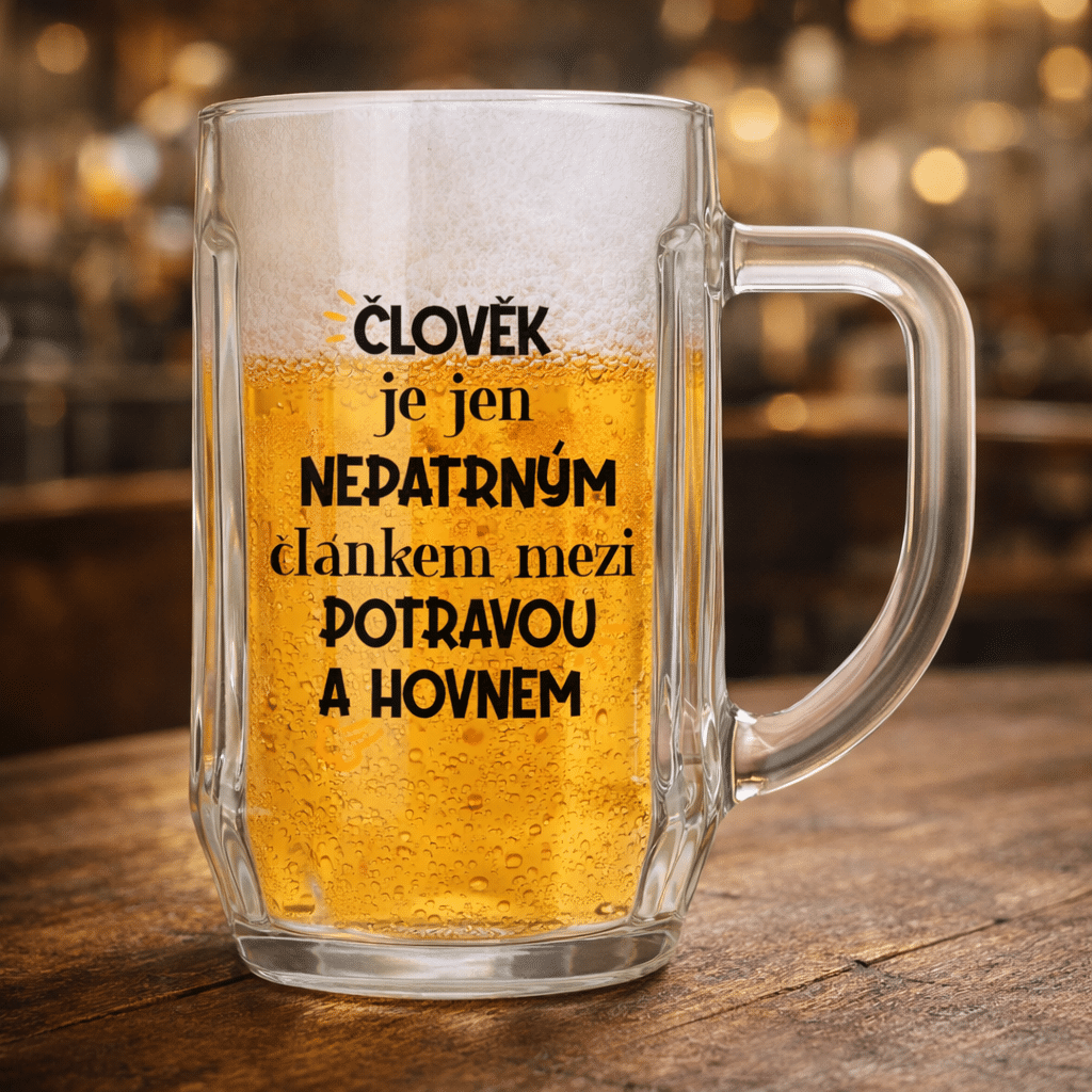 Gift Half-Litre Glass – A Person Is an Insignificant Link