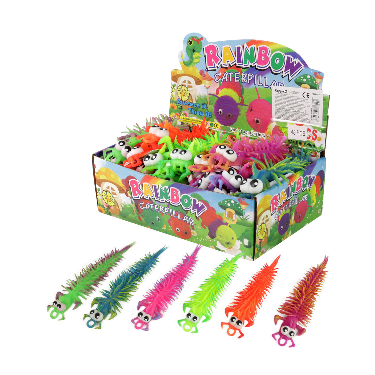 Stretchy centipede with big eyes 48 pcs