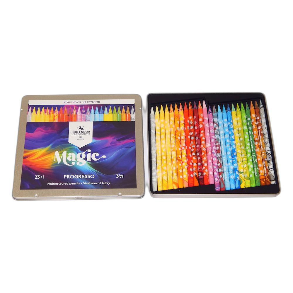 Koh-i-Noor Magic Pastel Coloured Pencils 24 in Tin