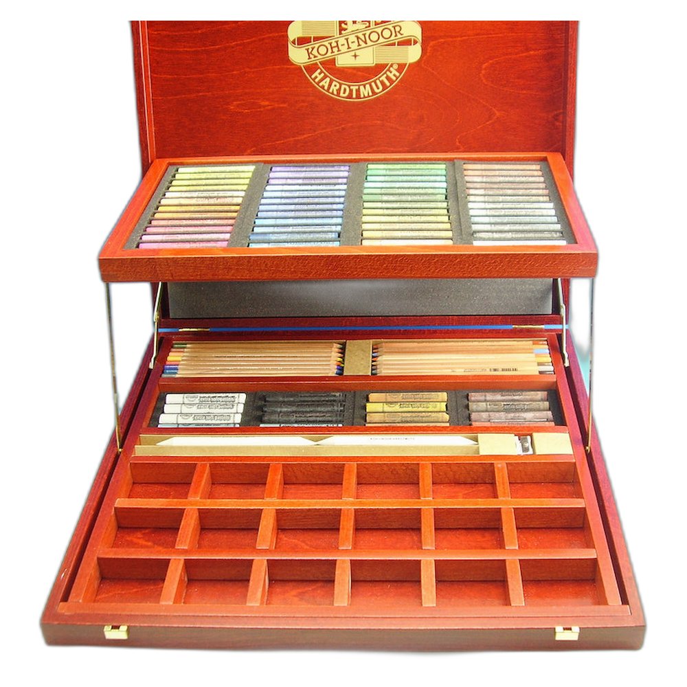Koh-i-Noor Gioconda Extra Large Art Set 117 Pieces in Lacquered Wooden Case