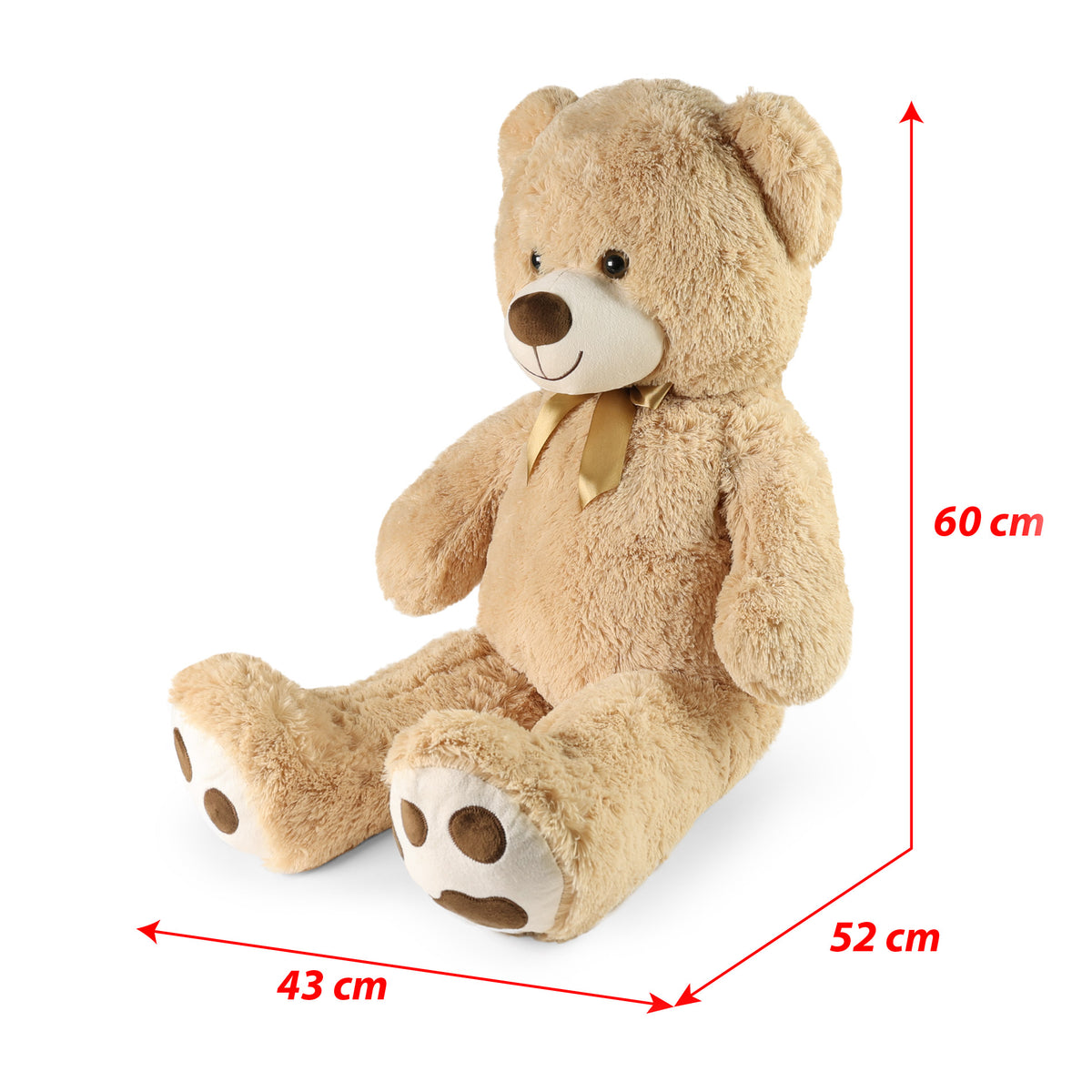 Large plush bear Fido light brown 100 cm