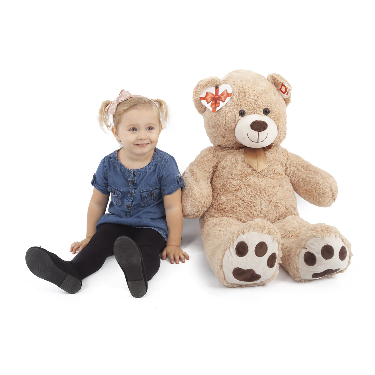 Large plush bear Fido light brown 100 cm