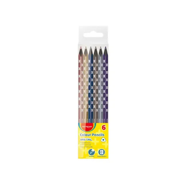 Keyroad Pastelky Metal trojhranné 6 ks