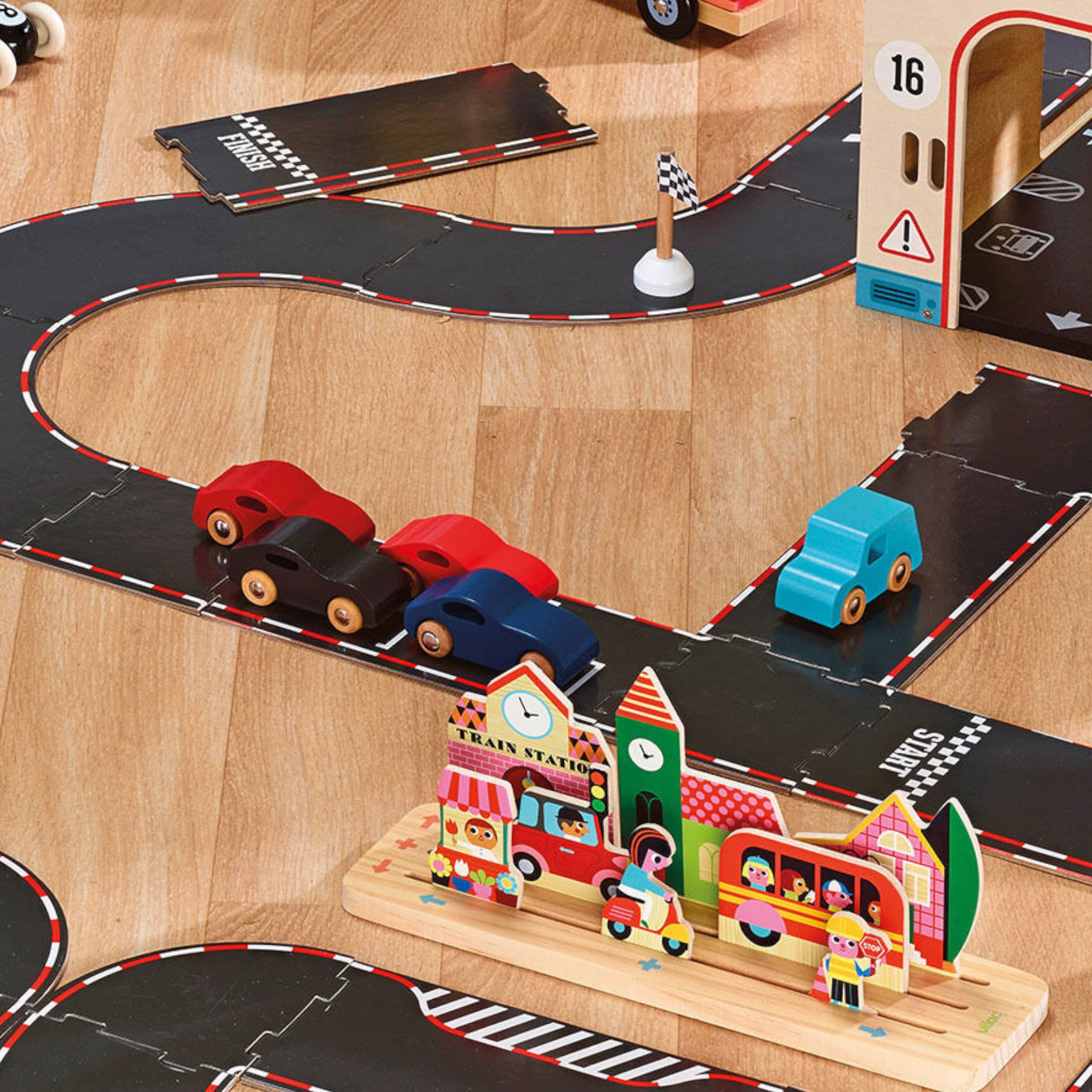 Vilac Super Vilacity wooden toy cars set 4 pcs