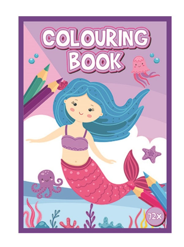 Mermaid colouring book 72 pages A4