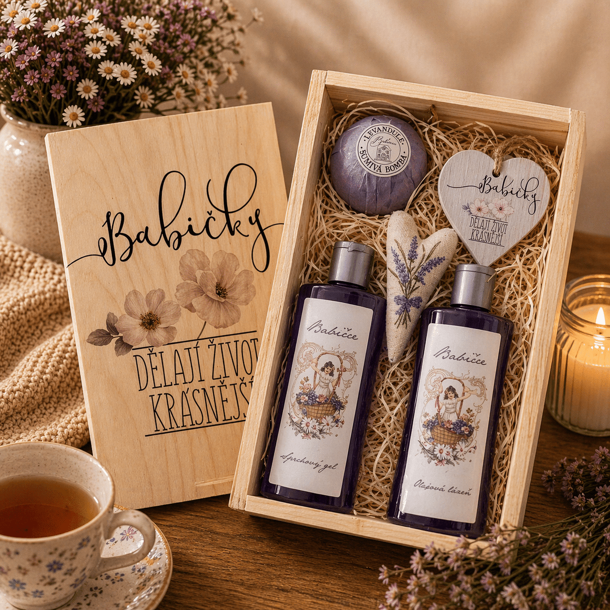 Wooden Gift Box – Grandmothers Make Life More Beautiful II