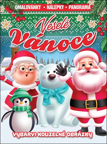 Veselé Vánoce - Omalovánky, nálepky, panorama (2025)