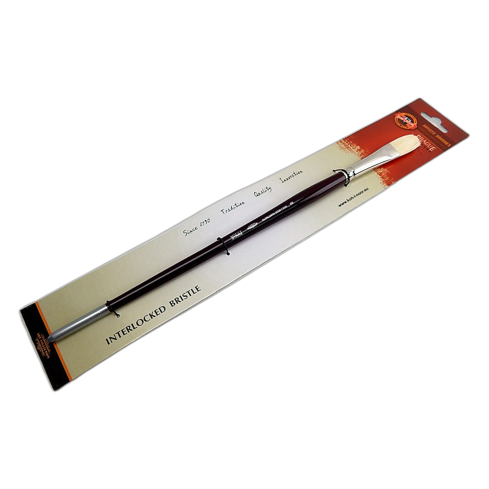 Koh-i-Noor Hog Bristle Long Flat Bright Brush 9936 Size 8