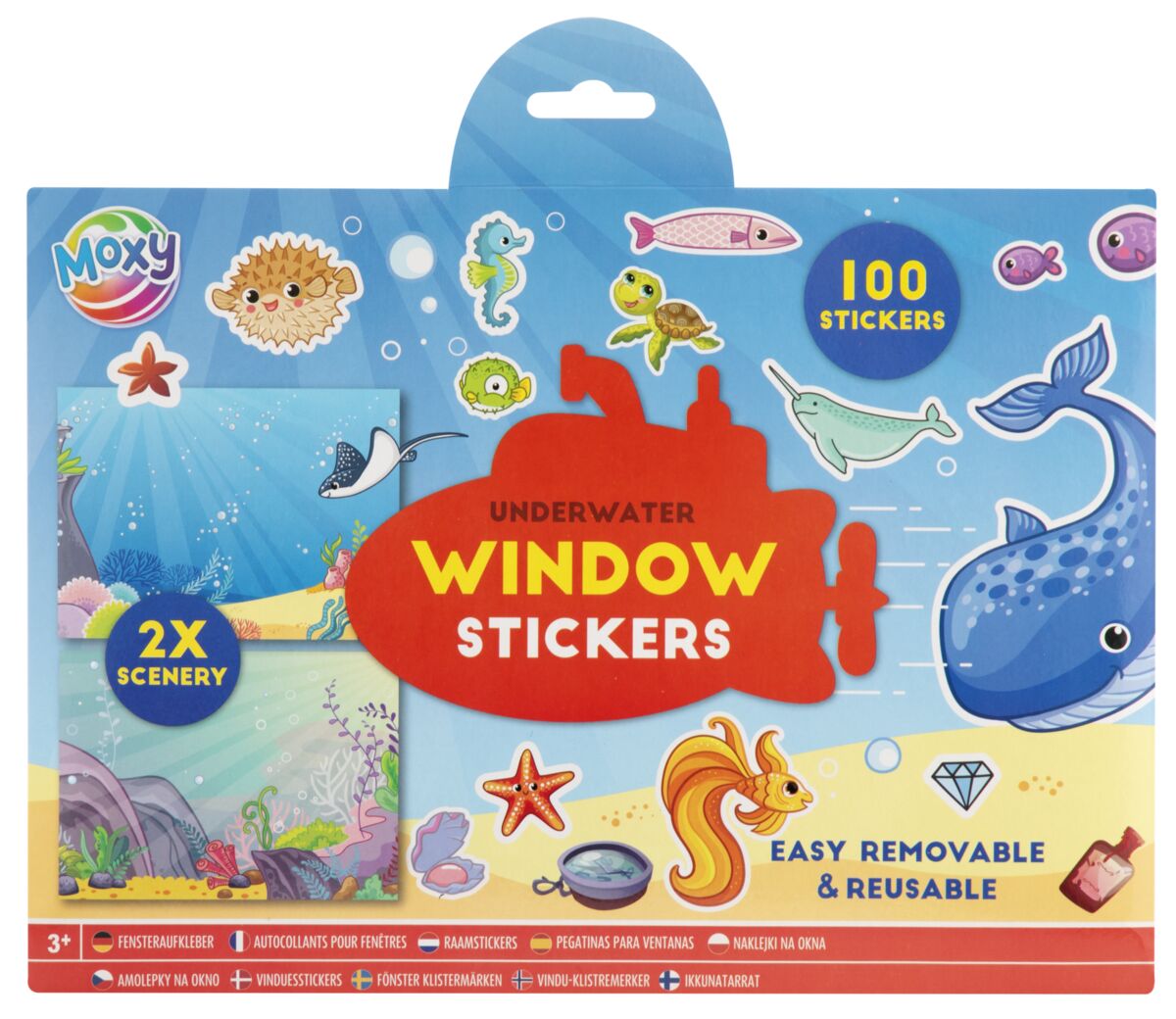 Sea Window Sticker Creative Set 100+ pcs, 29x21 cm