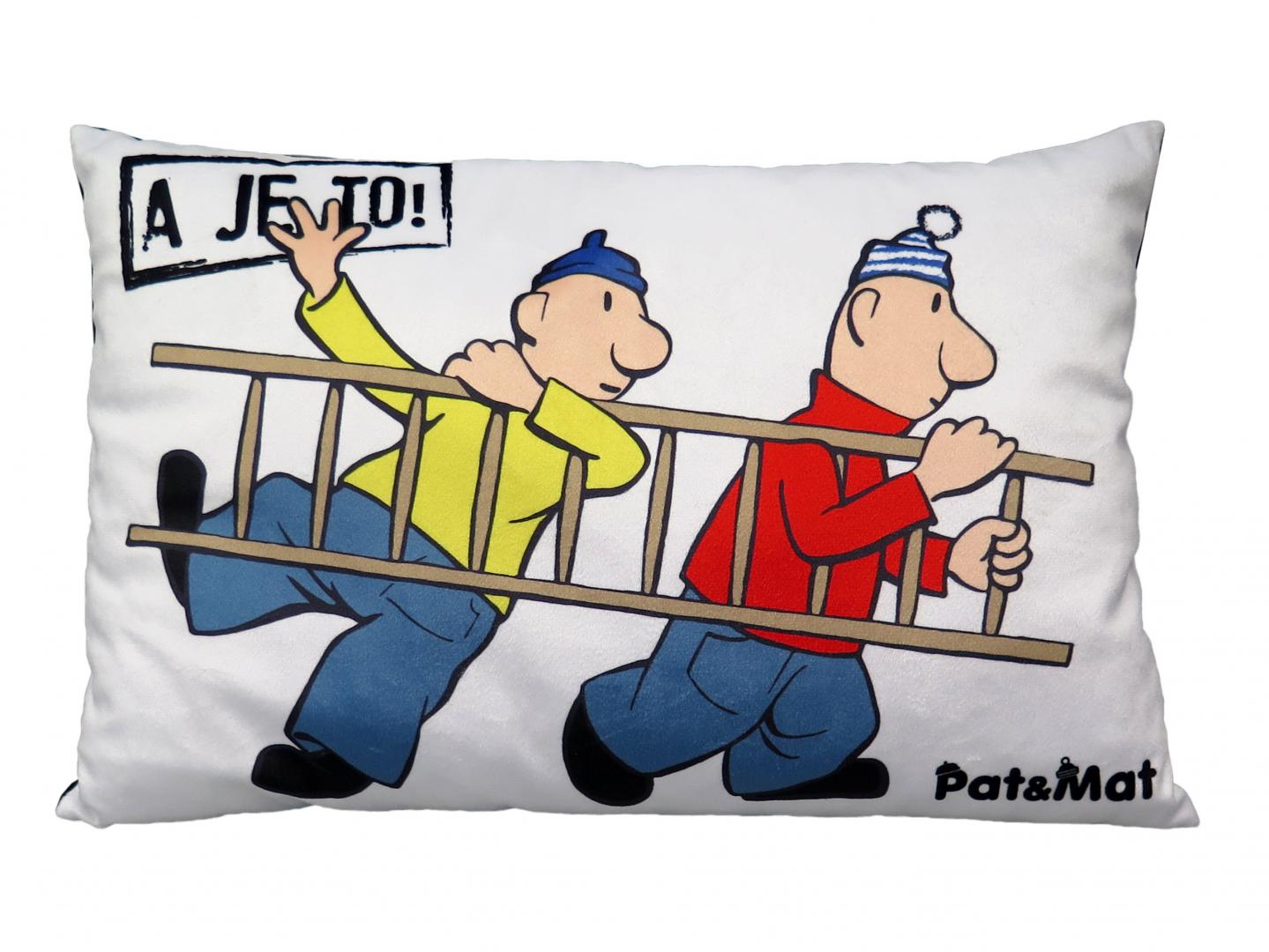 Kissen 45x30 cm, Pat and Mat - Ladder / Polstarek Pat a Mat - Zebrik