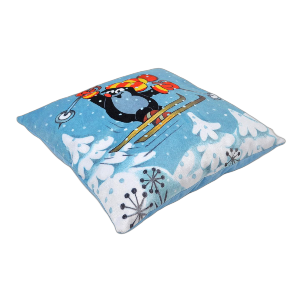 Little Mole pillow 30×30 cm, skier
