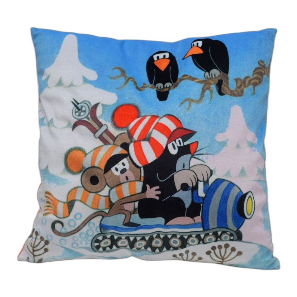 Little Mole pillow 30×30 cm, snowmobile