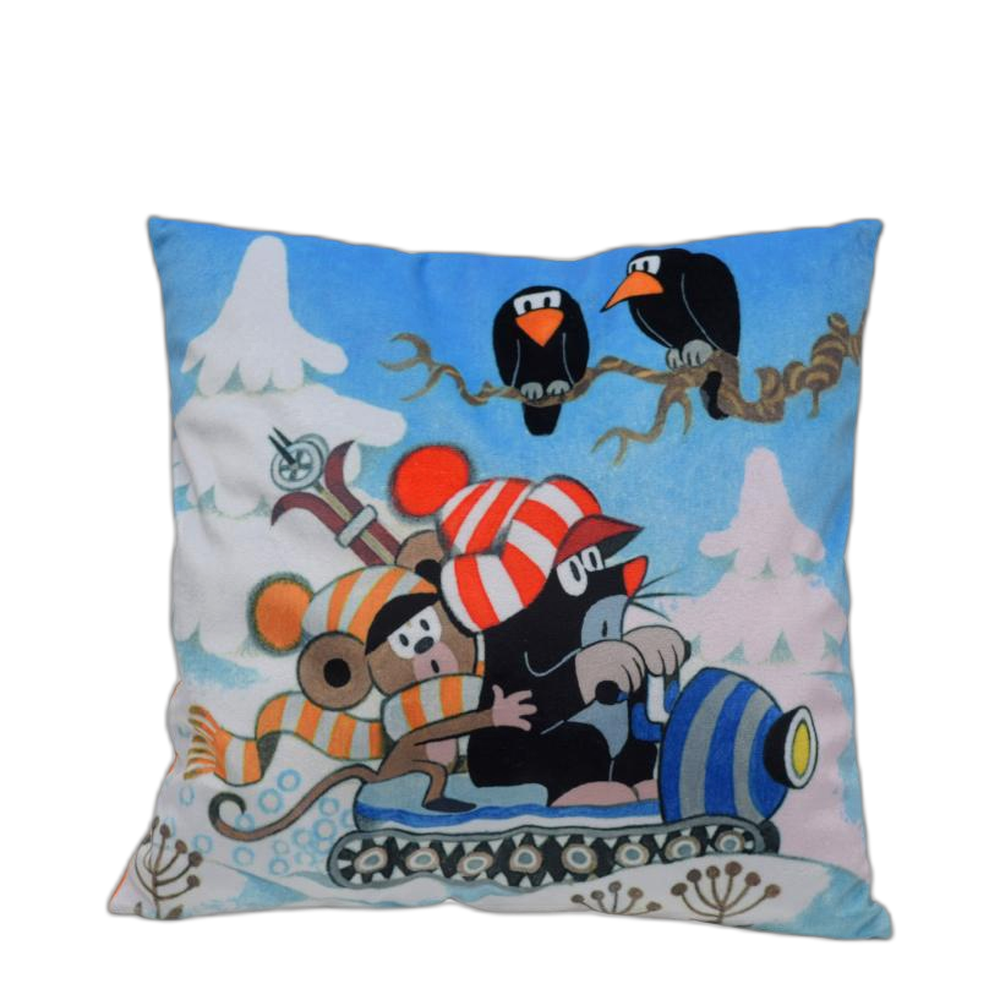Little Mole pillow 30×30 cm, snowmobile