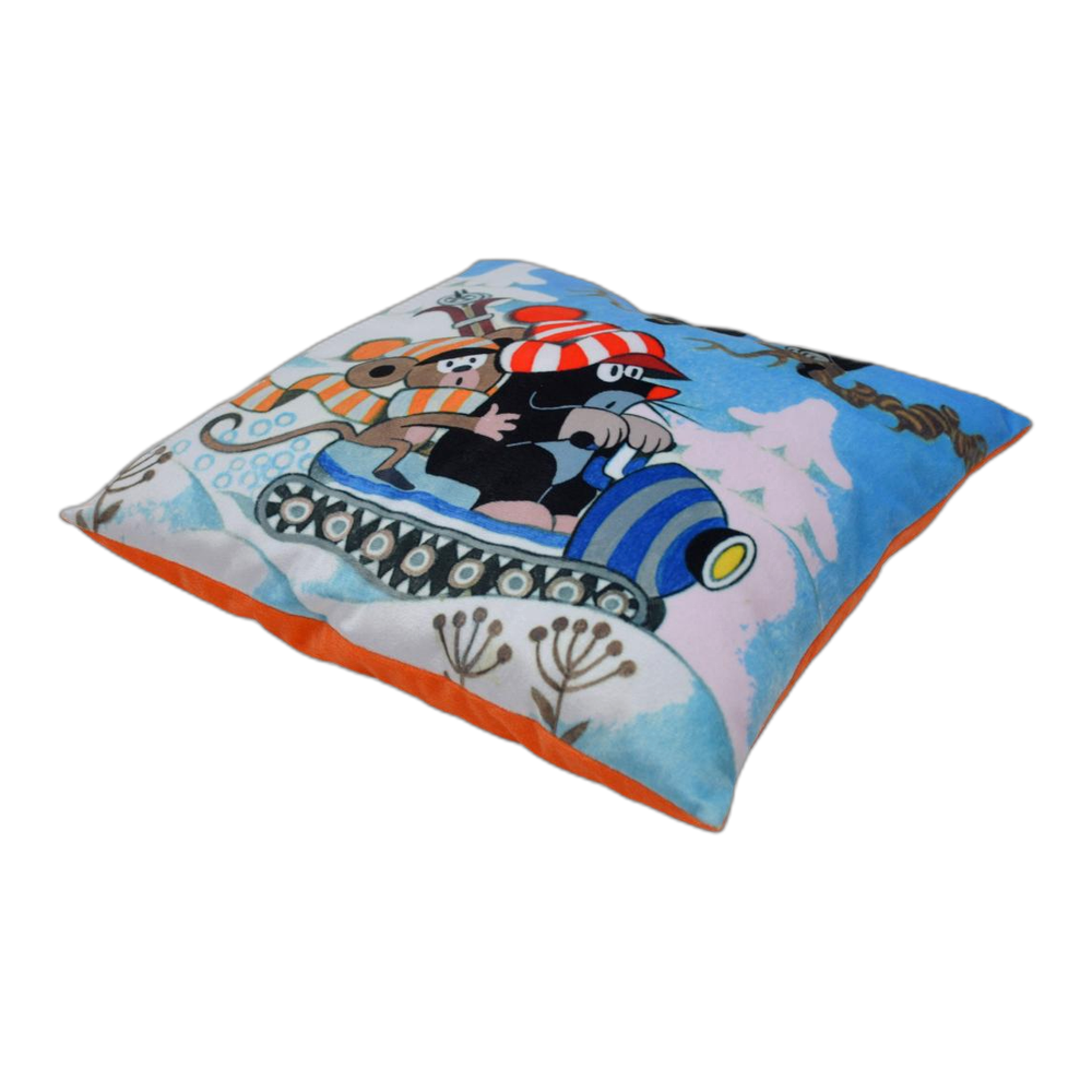 Little Mole pillow 30×30 cm, snowmobile